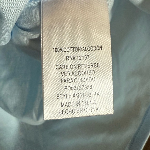 Indigo Poppy|NWT pastel blue oversized Peterpan collar top,Size M••• 100% cotton - Picture 6 of 8